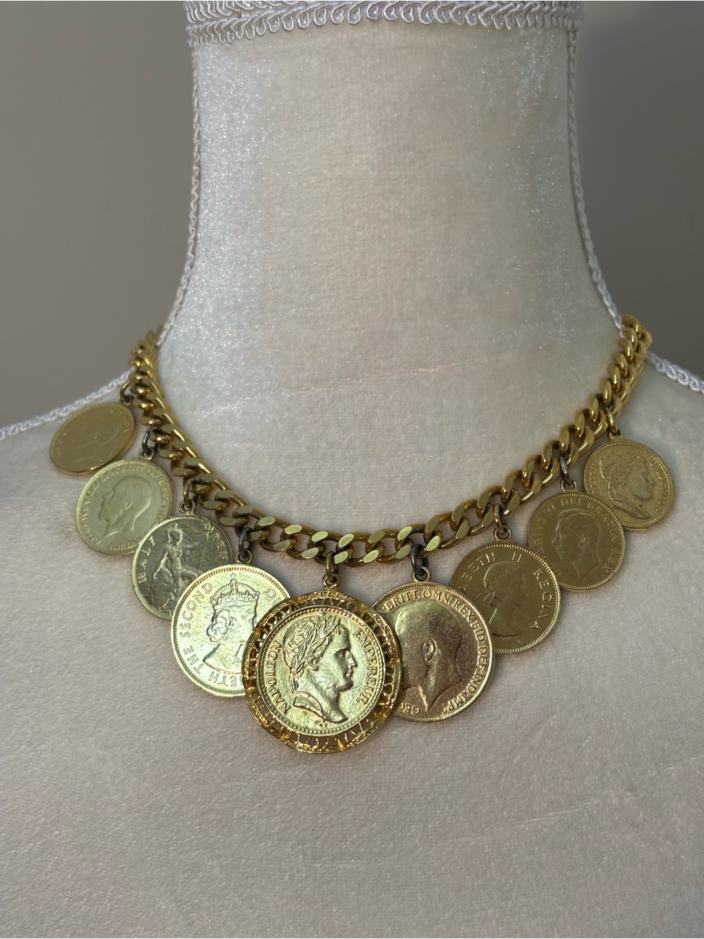 Vintage Goldplated Coin Necklace